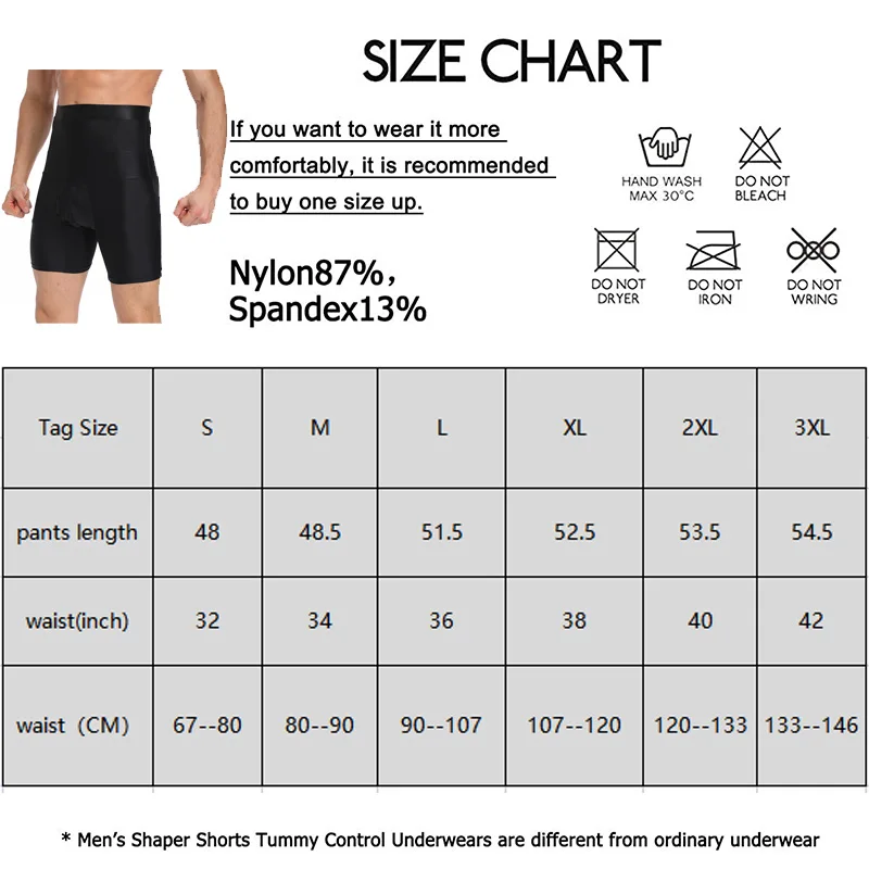 Body Shaper Pants for Men High Waisted Double Compression Waist Trainer Corset Padded Panties Slimmer Thigh Breathable Underwear