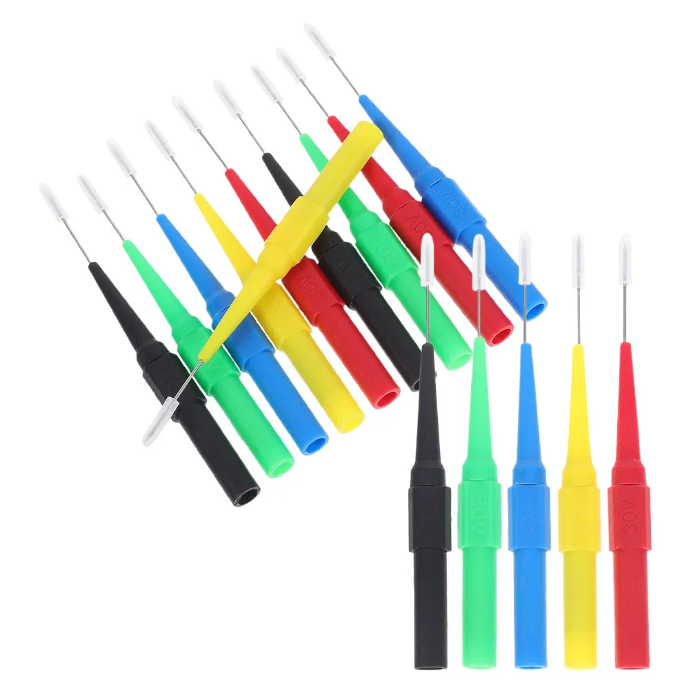 

15pcs Automotive Repair Probes 0 7mm Precision Multimeter Leads Wire Piercing Testers Car Voltage Insulated Safety Puncture Back