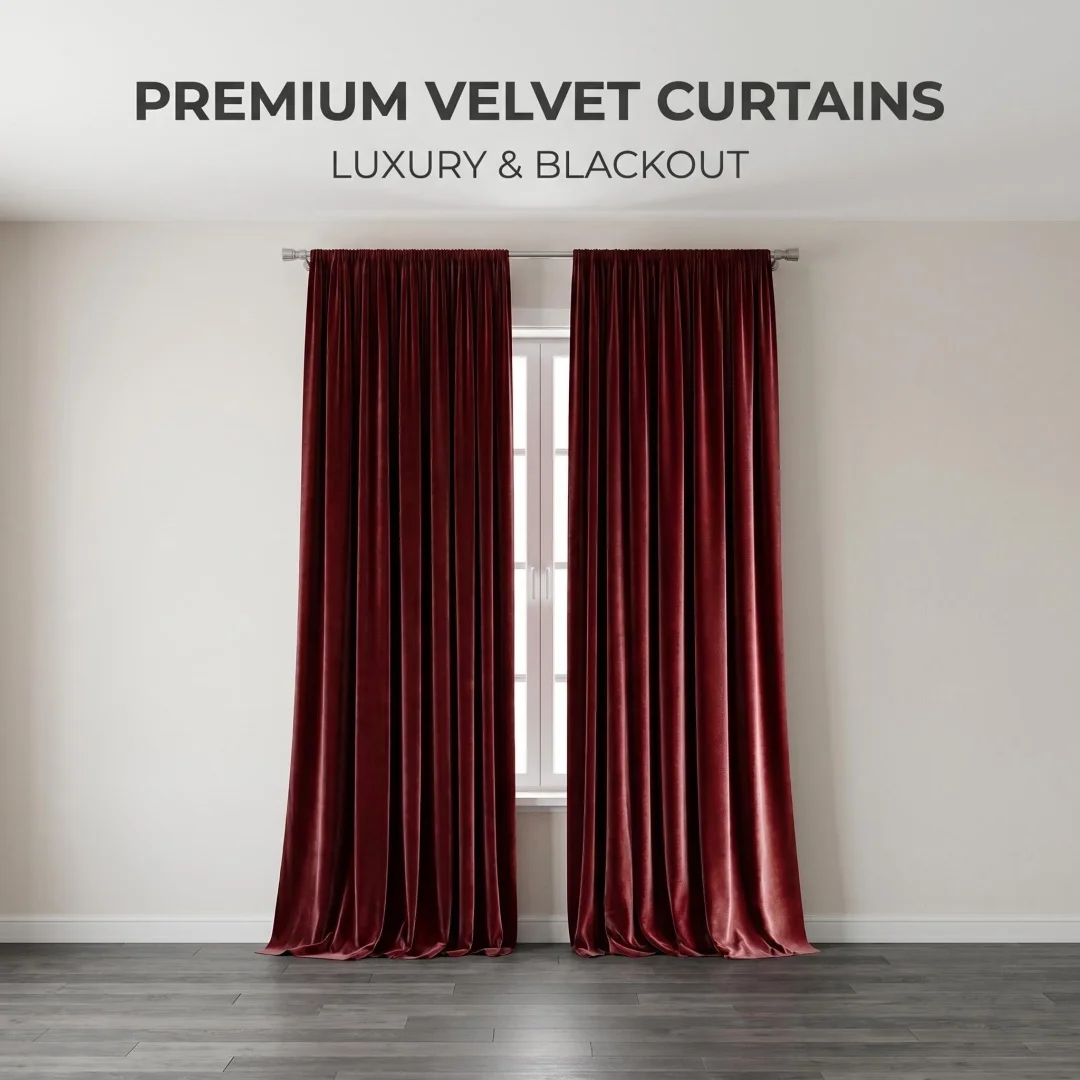 

Curtain flannel wine red high-end retro luxury atmosphere shading American French court living room bedroom