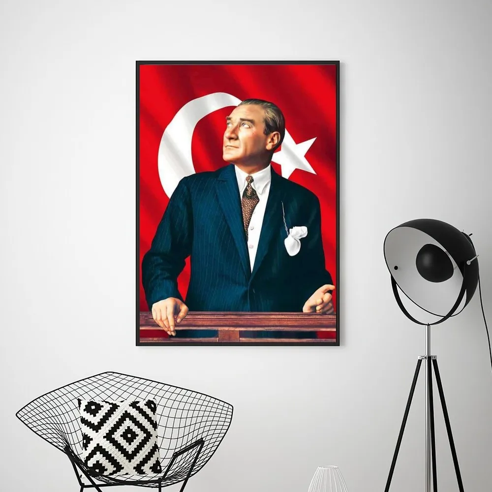 Turkey Mustafa Kemal Ataturk Poster Prints Wall Pictures Living Room Home Decoration