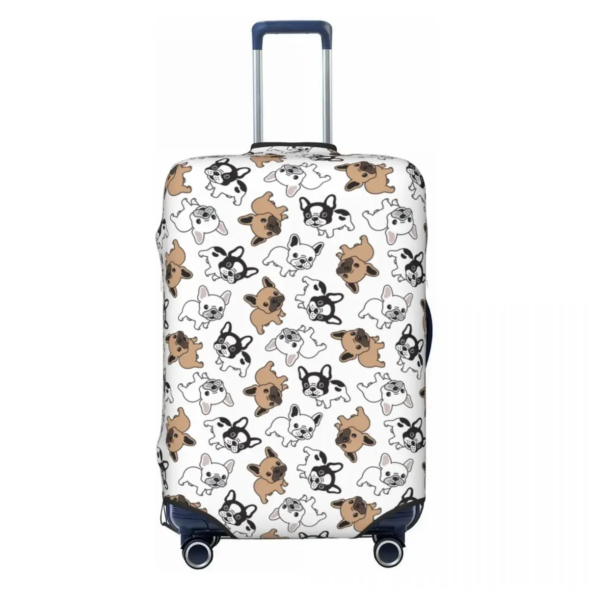 Personalizado Francês Bulldog Bagagem Capa, Engraçado Francês Bulldog Amante, Suitcase Protector, Cobre Terno para 18-32"