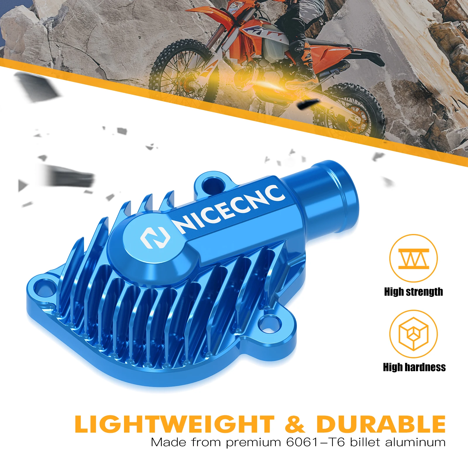 NICECNC ل Husqvarna 2024 2025 TE 300 TE 250 غطاء مضخة المياه الحرس TX300 TC 125 250 2023-2025 ل KTM EXC 300 ل GasGas EC300 #3