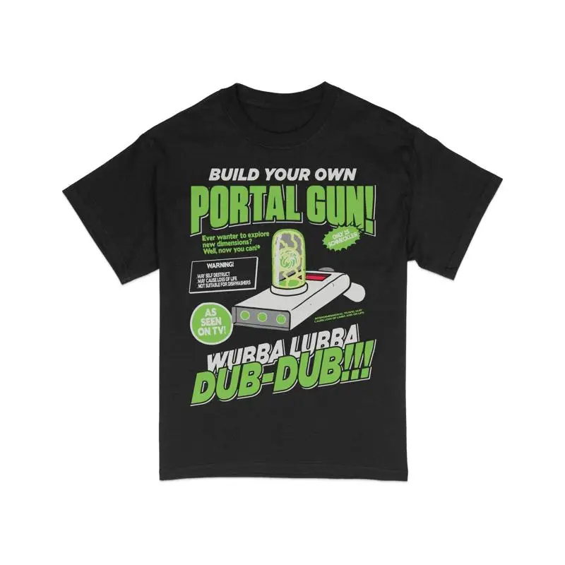 Футболка с забавной цитатой Wubba Lubba Dub Portal Gun, зелено-белая, уникальная, научная фантастика, повседневная одежда для компьютерных фанатов Футболка с забавной цитатой Wubba Lubba Dub Portal Gun, зелено-белая, уникальная, научная фантастика, повседневная одежда для компьютерных фанатов