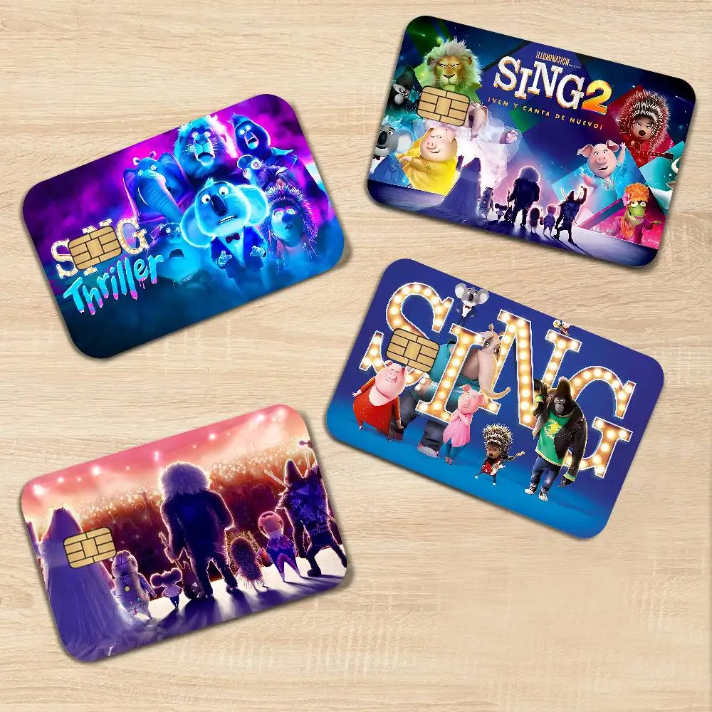 Classic Musical Movie S-Sing Anime Front Cover Film Sticker Skin for Credit Debit Card Small Large Chip