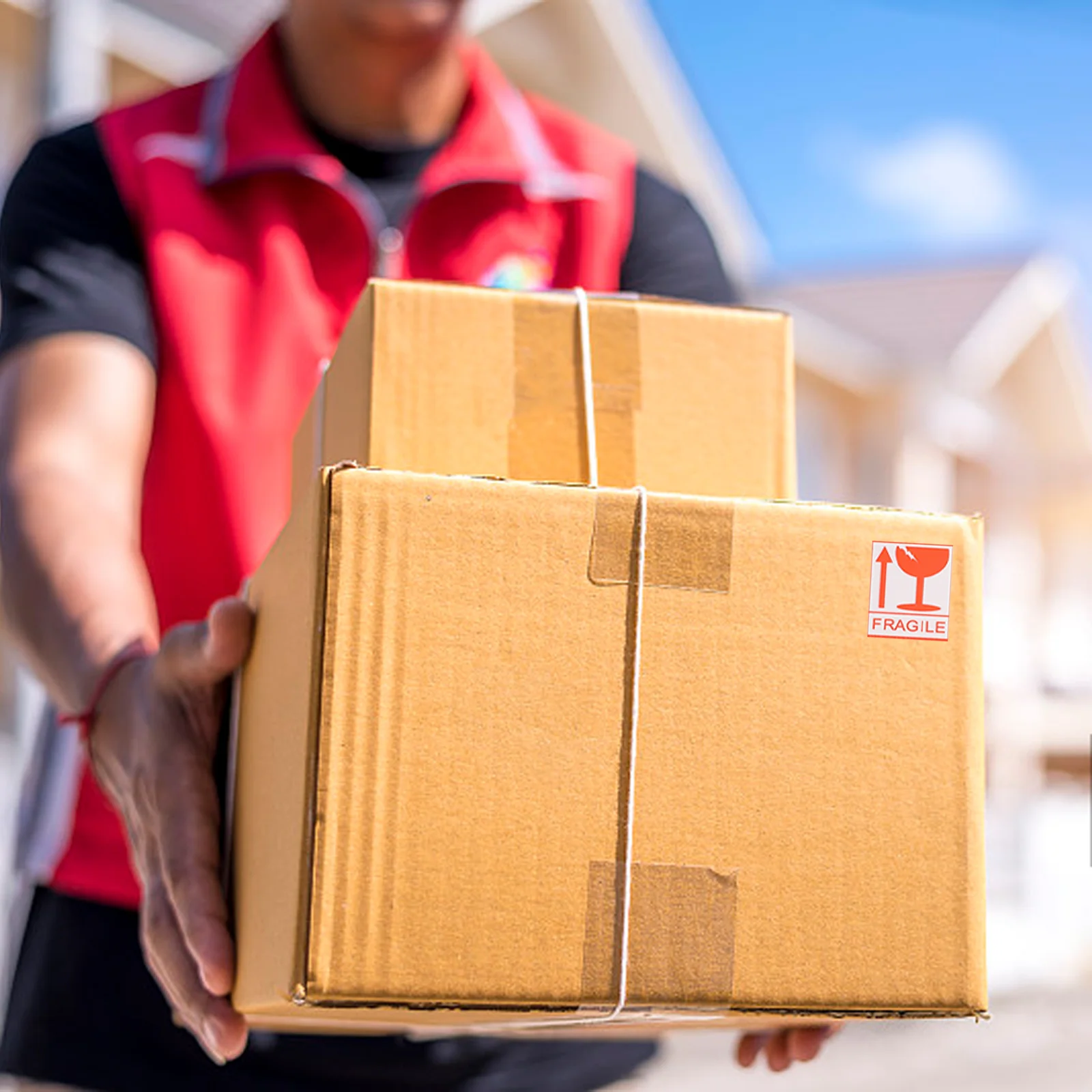 

258 шт. хрупкие наклейки, прочные клейкие самоклеящиеся предупреждающие этикетки для упаковки, предупреждающие этикетки, транспортные наклейки