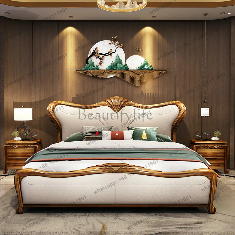 Royal Luxury Double Bed Frame Nordic Modern Whitr Designer King Size Bed Frame Girl Sleeping Cama Matrimonio