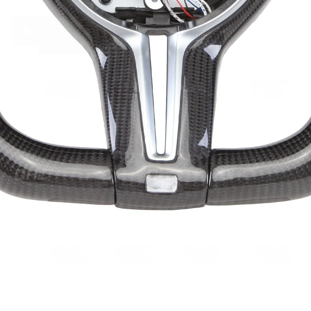 عجلة قيادة من ألياف الكربون مخصصة ممتازة لهيكل 1-7 من سلسلة X1-X6 M3-M6 E إلى ترقية F الرياضية مع إضاءة LED #5