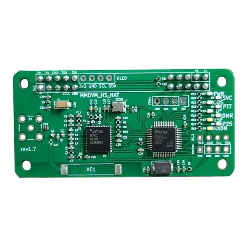 ABZZ-Version 1.7 MMDVM Simplex Hotspot UHF VHF Antenna +OLED+Case Support P25 DMR YSF For Raspberry Pi Hotspot view 2