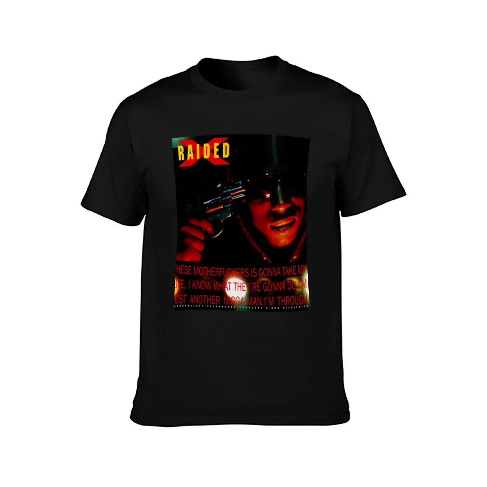 X -Raided T-Shirt Novelty Graphic Tee Shirt T-Shirt