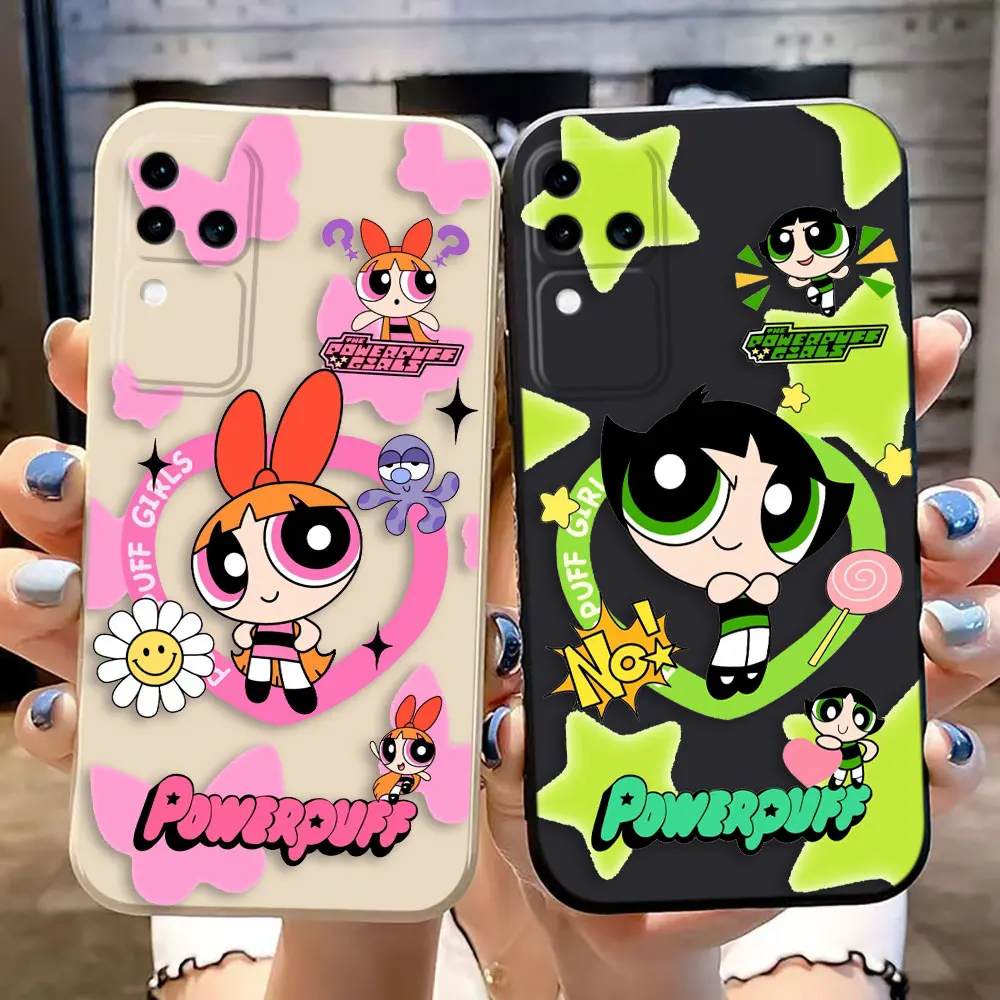 The P-Powerpuff Girls Blossom Phone Case For VIVO S1 S16 V15 V17 V20 V20ES V21 V23E V25 V27 V27E V29 V29E V30 V30E PRO PV23 5G