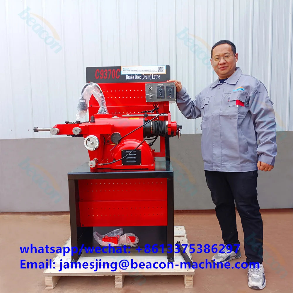 Auto Suv Car Tire Repair Stand Brake Lathe Cutting Machine Brake Disc And Drum Rotor Cutting Lathe C9370C