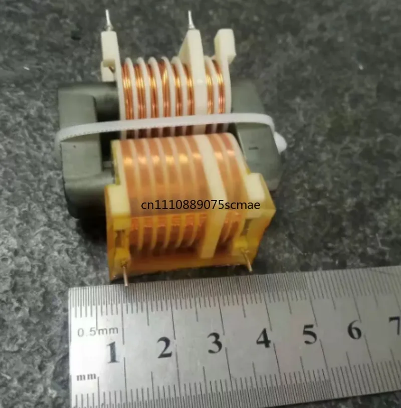 60W High Power Resin Potting Transformer, 44 Transformation Ratio High-Voltage Boost Coil 6+2 Slots 4-Pin Foldable Type