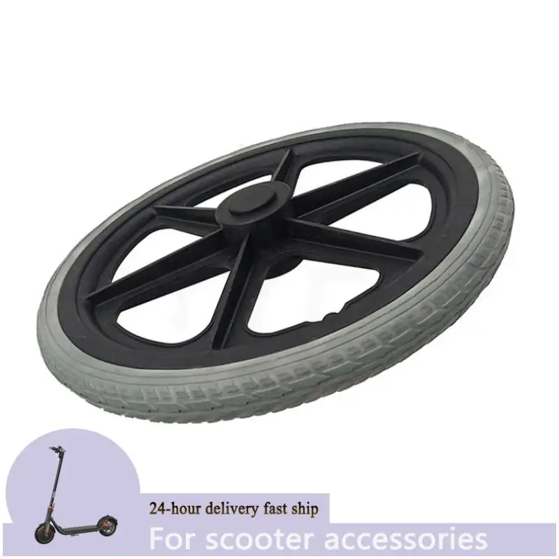 

16 Inch PU Wheel Manual Wheelchair Rear Replacement Parts 16x1.75 Solid Tire