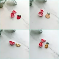 Ins Style Earring Polymer Clay Molds Cute Soft Pottery Polymer Clay Cutter Fruit Shape Earring Jewelry Pendant Making Clay Tools