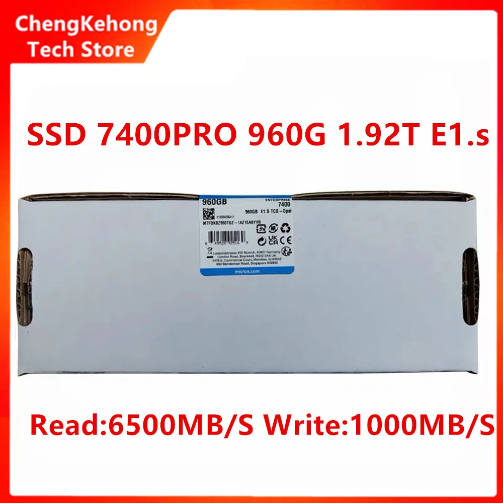 Original para Micron 7400PRO 960G 1.92T E1. interface s Unidade de estado sólido do servidor empresarial NVME PCIE4.0X4 Novo em folha