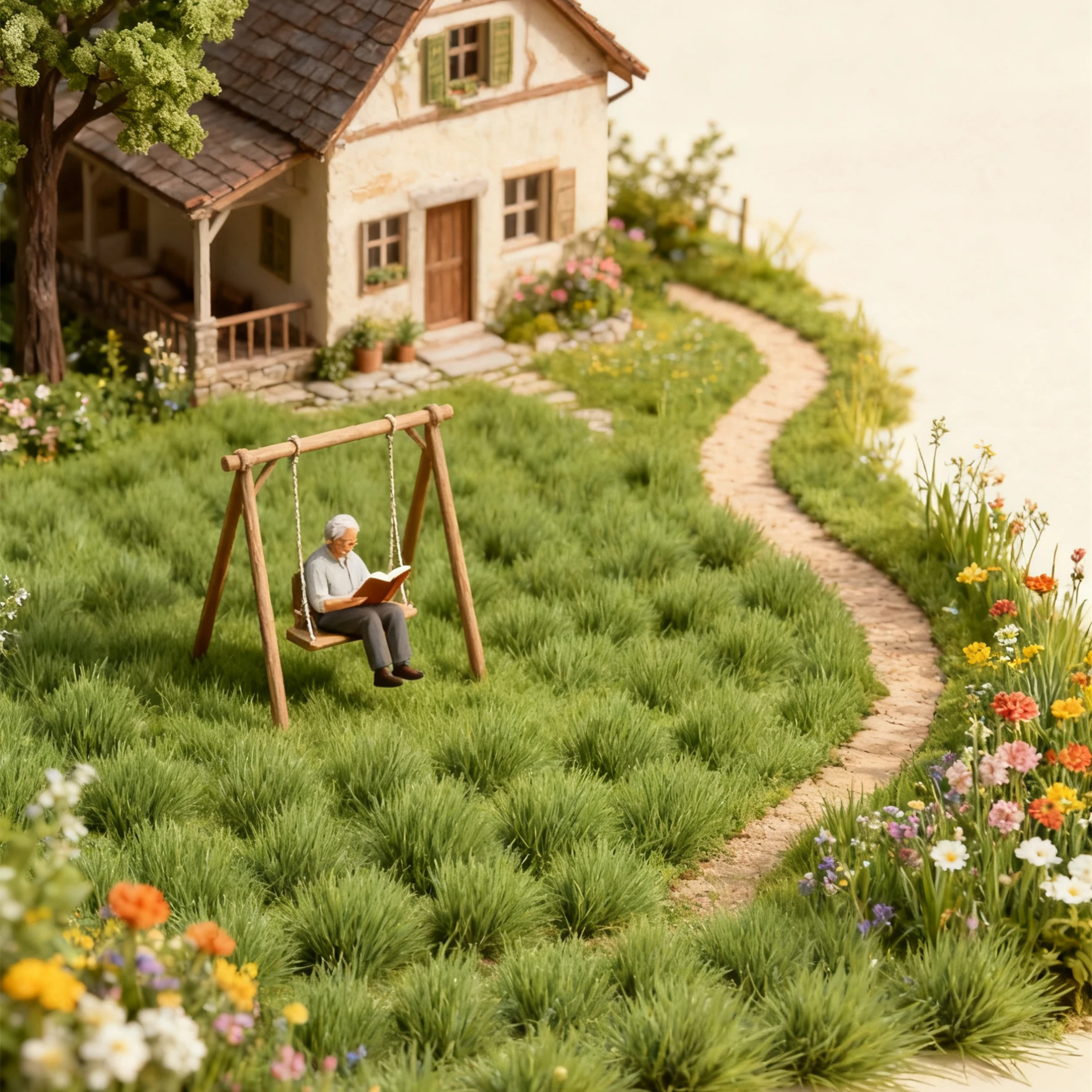 

119 pcs of miniature landscape model toys handmade DIY miniature landscape model materials garden static grass model materials