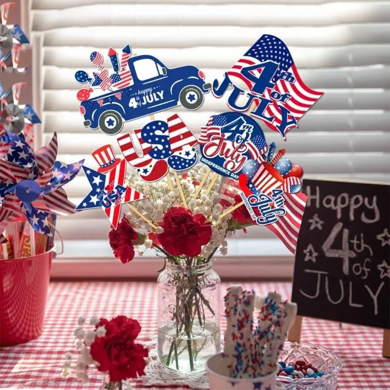 

Set Of 6 Independence Day Flags Decoration Great For Family And Community Event