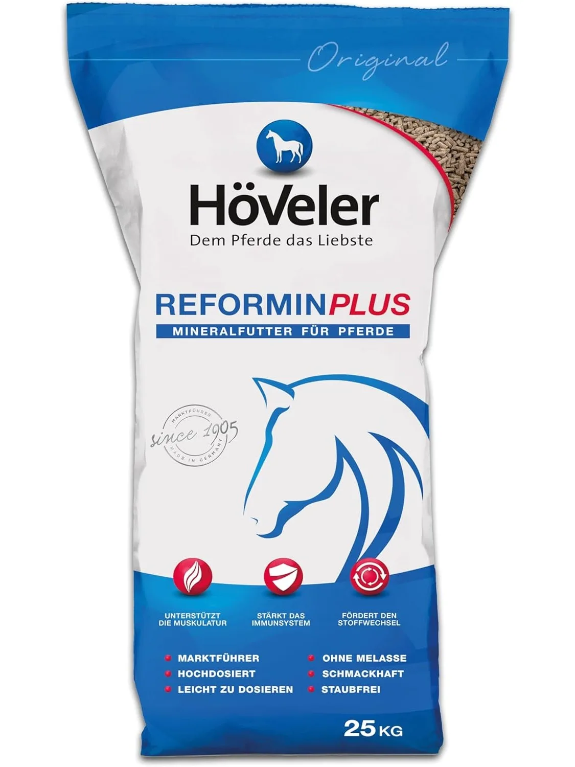 Reformin Plus 25 kg – Mineralfutter für alle Pferde – Mineralstoffe, Spurenelemente und Vitamine – Optimal & Bedarfsorientiert