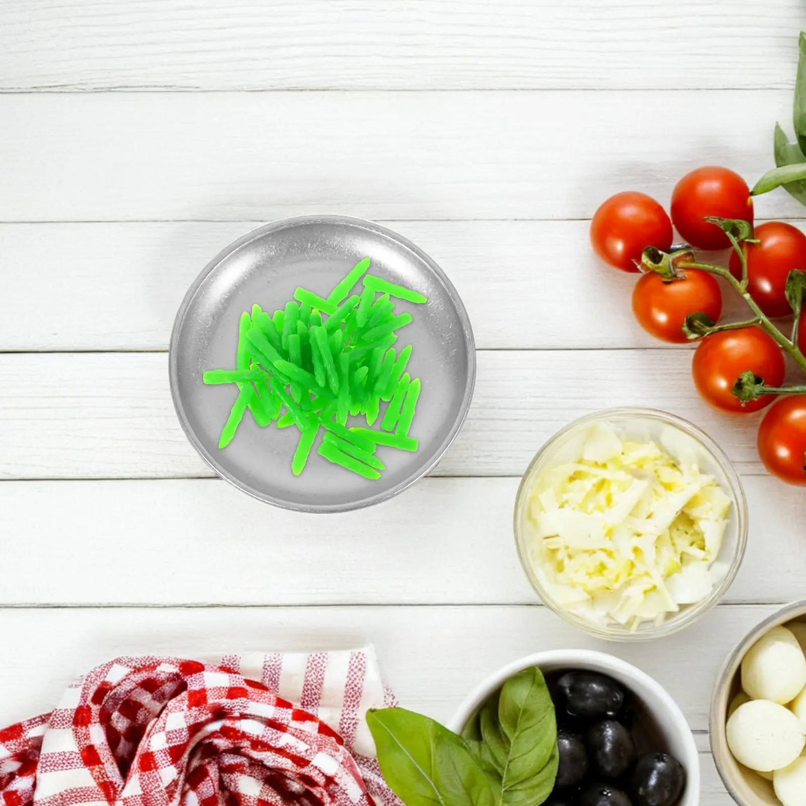 

50Pcs Artificial Asparagus Food Props Lifelike Mini Vegetables for Montessori Teaching Pretend Cooking Display Vegetable Photo