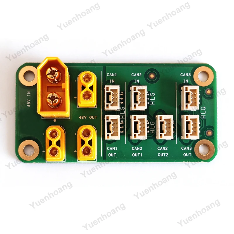 48V Power Distribution Board XT60 to 3 Way XT30 High-Current PDB Module Multiple Ports DIY Accessories for RC Drone/Robot