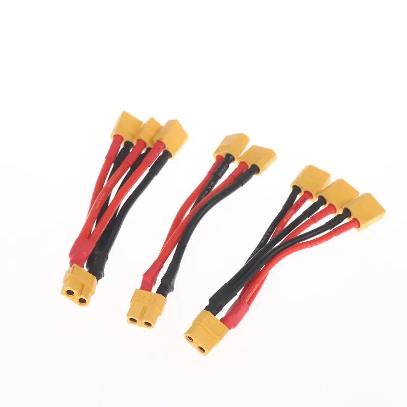 1Pcs 2/3-Way 12/14AWG Silicone Wire Male/Female Extension Y Splitter XT60 Parallel Battery Connector For Battery Charger Motor