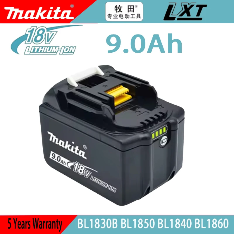 18V 9.0Ah original Makita battery, suitable for battery replacement of BL1860 BL1850B BL1850 BL1840 BL1830 Makita electric tools