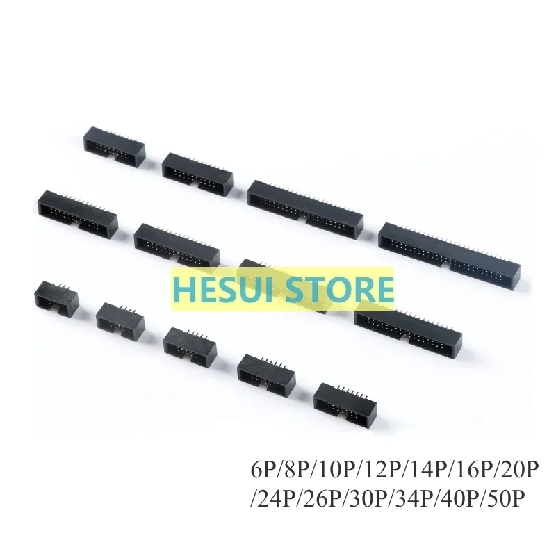 DC3-6/8/10/12/14/16-50P Straight pin 1.27mm spacing  simple horn socket IDC connector Wiring Termina Block & Connector