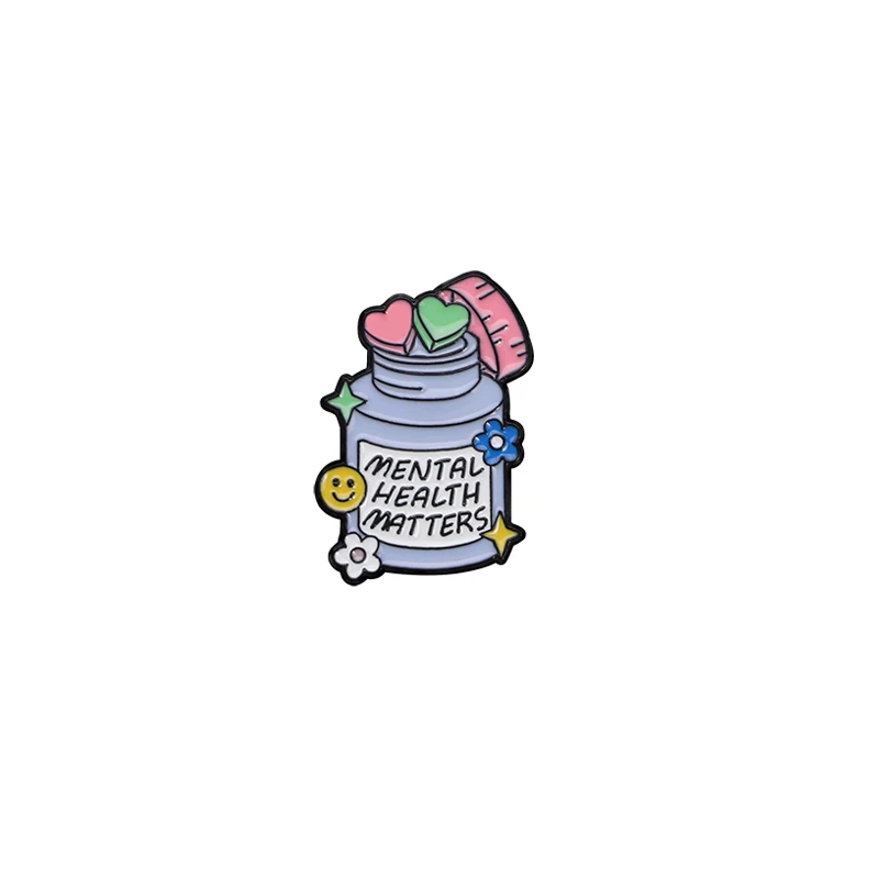 4 Styles Nice Blessing Hope Letters Words Series Enamel Pins Pink It's All Going To Be Okay /I Am Trying My Best Brooches