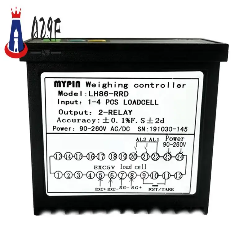 

A29F-MYPIN Digital Weighing Controller Meter Filling Control Instrument LED Display Controller 1-4 Load Cell