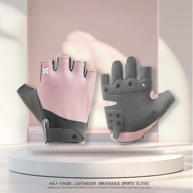 Guantes de Fitness para mujer, equipo con mancuernas, pesas rusas, entrenamiento de fuerza, antideslizantes, ligeros, para ciclismo, ejercicio anticasulo