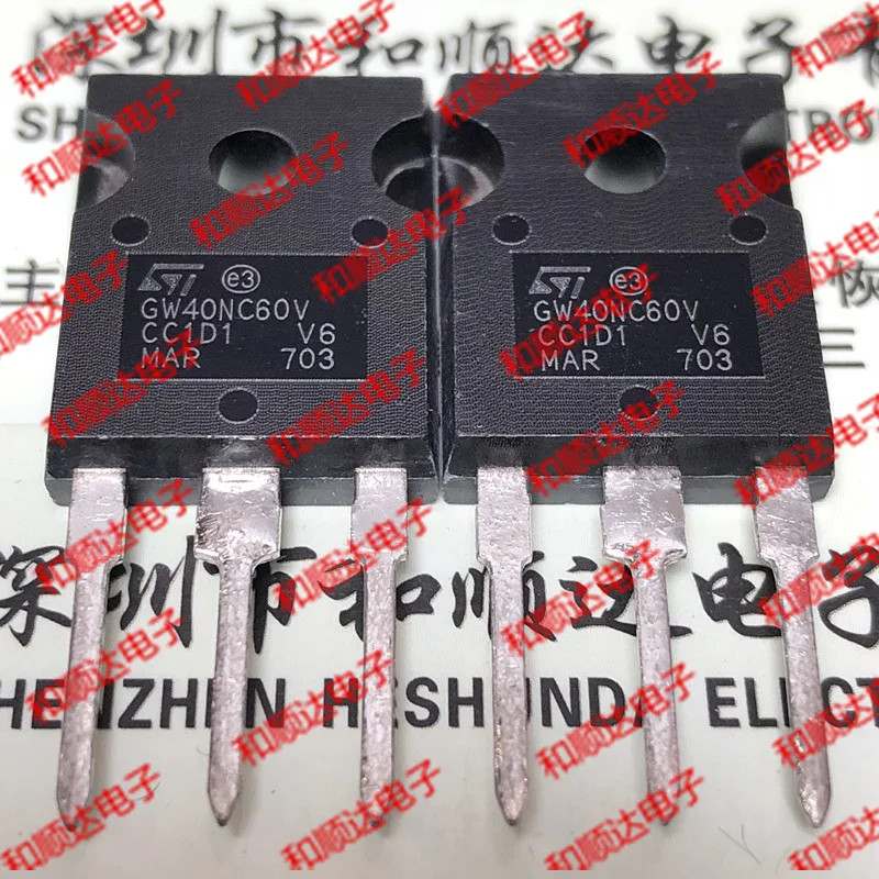 Original 2pcs/ GW40NC60V STGW40NC60V  TO-247 600V 50A