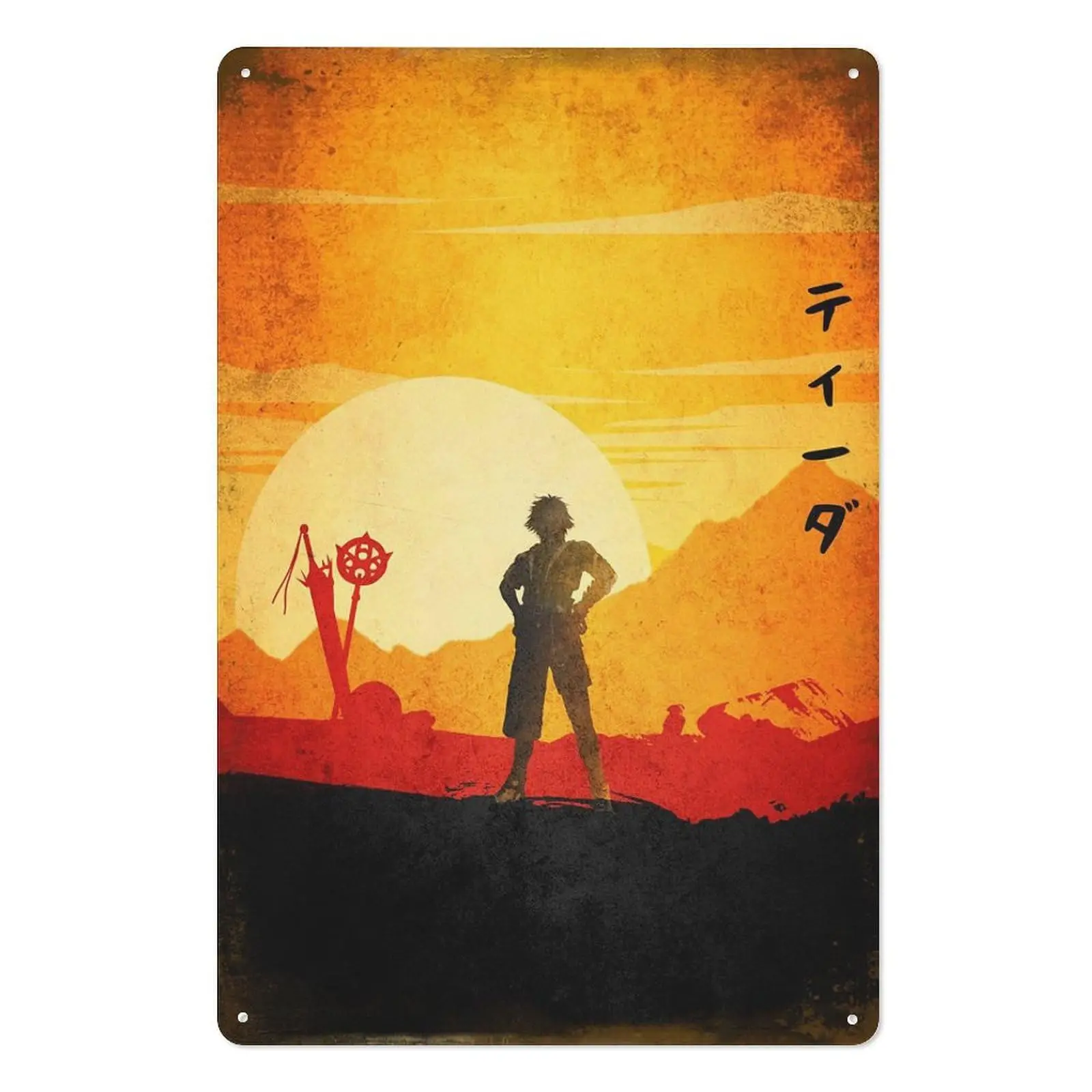 Tidus Final Fantasy 10 Metal Tin Sign Poster  Painting Sign Funny Wall Vintage Art Decor Retro Plaque For Home Bar Pub Club Cafe