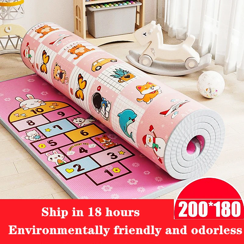 

Thick 1cm Baby Play Mat New Giraffe Puzzle Children's Mat 200x180cm Baby Climbing Pad Kids Rug Baby Games Mats Toys for Children