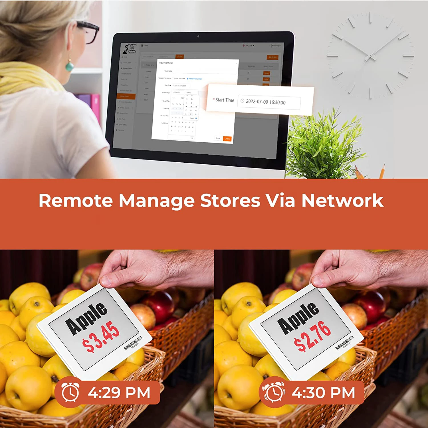 Factory  Smart E Ink Wifi  Electronic Shelf Label System Demo  Digital Price Tag Display for Supermarket
