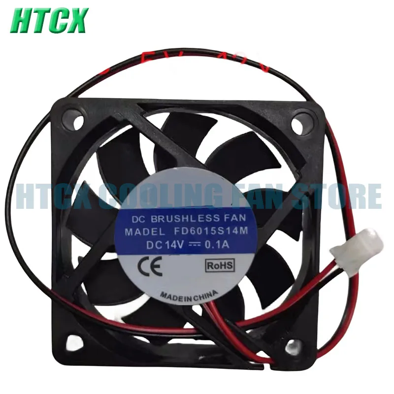 Brand New FD6015S14M Server Cooling Fan DC 14V 0.1A 60x60x15mm 2-wire