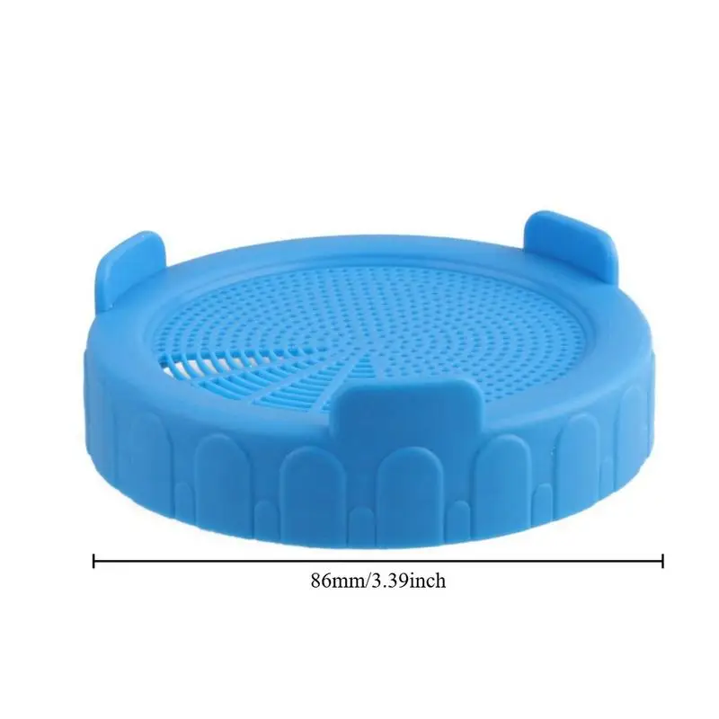 2pcs Wide Mouth Jar Plastic Screen Sprouting Strainer Lid Kit for Growing Bean Broccoli Alfalfa Salad Sprouts More Lids