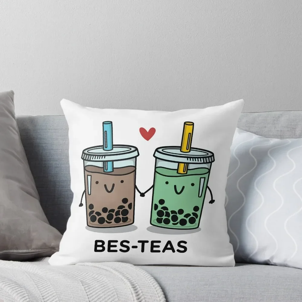 

BES-TEAS pun Throw Pillow home decor items Pillowcase Cushion Couch Cushions Embroidered Cushion Cover Pillow