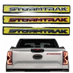 ABS Car Carbon LOGO Sticker 3D STORMTRAK Rear Door Decals Tail Gate Trunk Badge Emblem Fit For FORD RANGER Styling Accessories