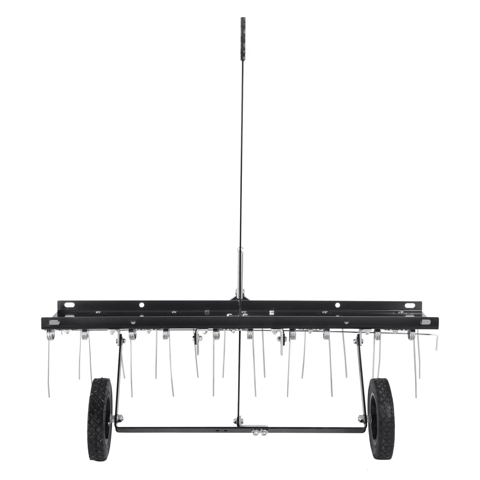 Tow Behind Dethatcher, 40-inch Tow Dethatcher with 20 Spring Steel Tines, Lawn Dethatcher Rake for ATV or Mower, Tow Behind Lawn Rake with Lift Handle for Garden Farm Grass