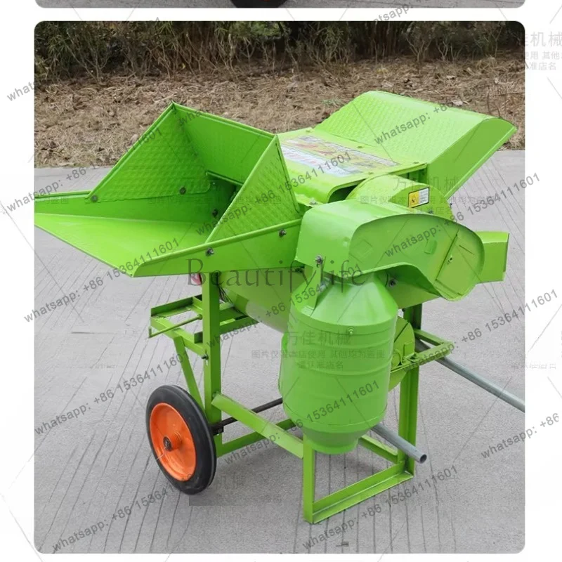 YJ rapeseed thresher rice multi-functional multi-purpose household soybean wheat sorghum thresher full feed agricultural