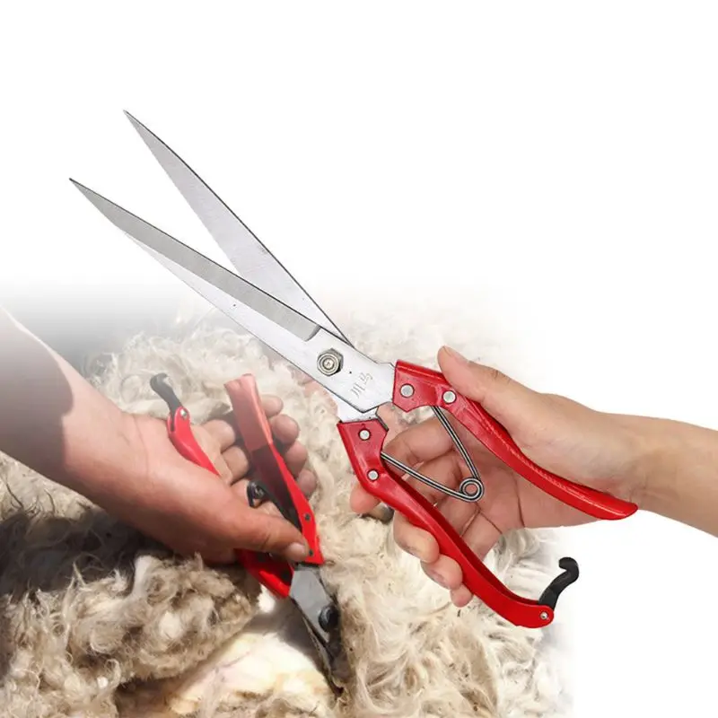 Fazenda Sheep Clippers Cortador De Lã De Primavera Tesouras Pet Corte De Cabelo Shearing Máquinas Ferramentas Tesoura De Cabra Manganês Aço Clipper