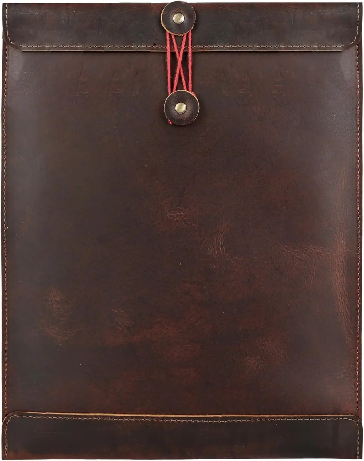 

Envelope Document Holder, Leather Portfolio Binder,A4 Letter Size Filing Folder,Gummed Folder Case Vertical