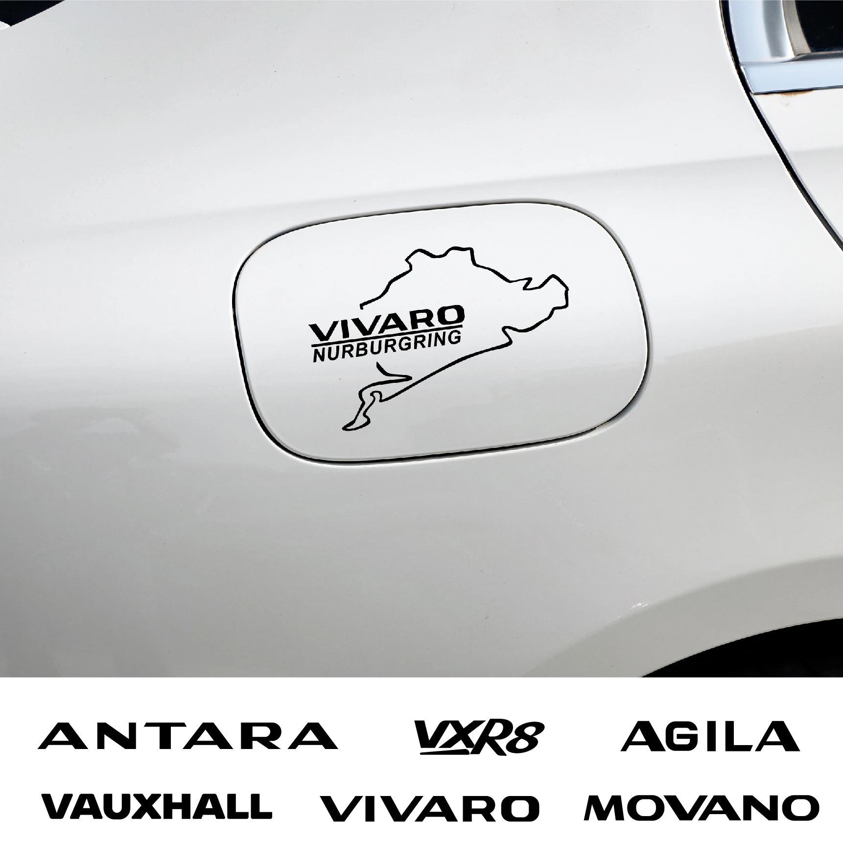 1 шт., автомобильная Светоотражающая Виниловая наклейка для VXR8 AGILA ANTARA MOVANO VIVARO Nurburgring