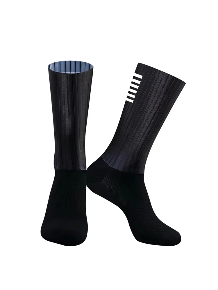 AliExpress NONE Silicone Cycling Aero Socks Anti Socks Slip Men Bicycle Sport Running Bike Socks Calcetines Ciclismo