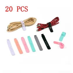 Cable Organizer Silicone Wire Binding Data Cable Tie Management Bobbin Winder Marker Holder Tape Lead Straps Trig Rain