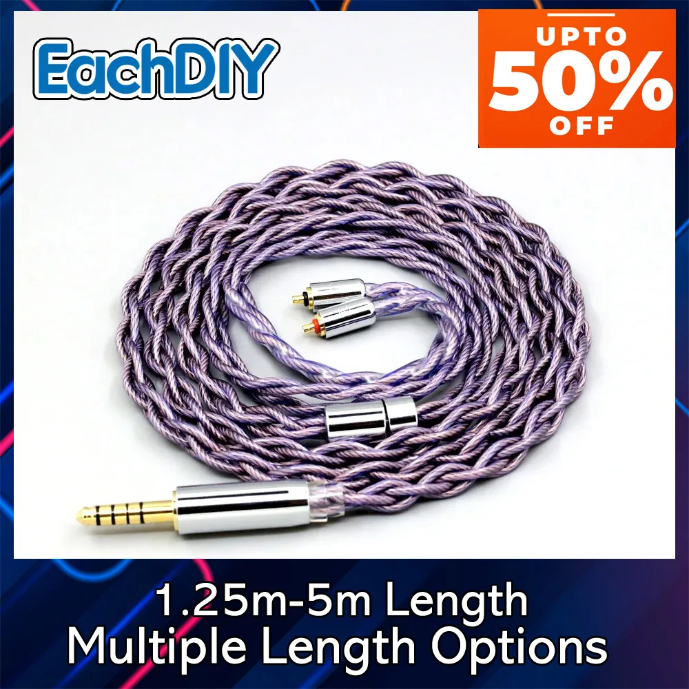 

4 core OCC 7N Type2 140 cores litz 1.8mm Earphone Cable For UE Live UE6 Pro Lighting SUPERBAX IPX Headphone 7862