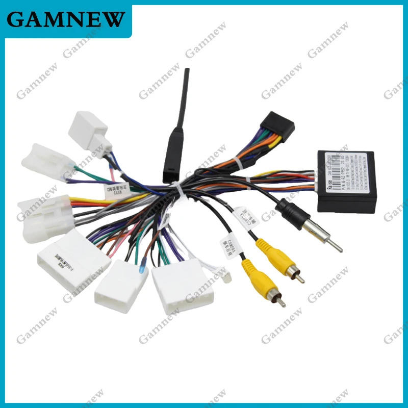 Car 16 pin Android Wire Harness Power Cable Adapter With Canbus For Toyota RAV4 2016-2020/Camry 2012/Highlander 2018