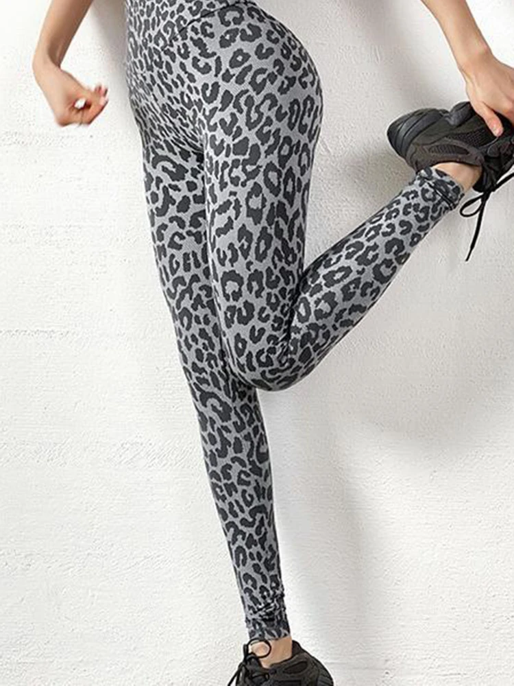 Legging sexy taille haute pour femme, pantalon crayon, imprimé léopard, push-up, jogging, fitness, entraînement, vêtements fjGym, été