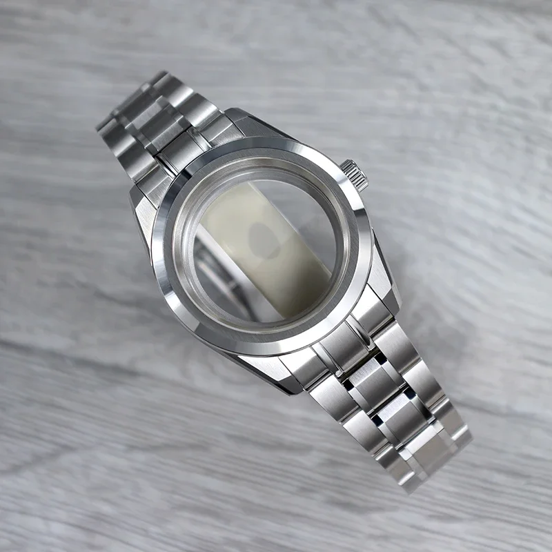 RIMALTI New Case 38mm design WatchCase Stainless Steel Sapphire Glass AR Coating for NH35 NH36 NH38 NH70