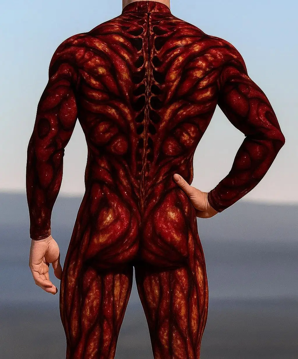 Herren Halloween Cyberpunk Jumpsuit 3D Digitaldruck Roboter Zentai Erwachsenen Cosplay Catsuit Bodysuit Karneval Rennrad Kostüm – Detail 3